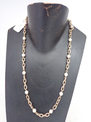 Collier en or et perles de culture, poids tel 40,5g, longueur 55cm - Photo 1