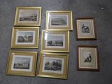 six framed pictures on the floor next to each other