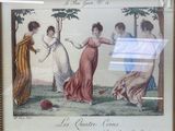 framed picture of a group of women playing a game of croquet and croquet