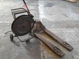 an image of a fork lifter in a warehouse