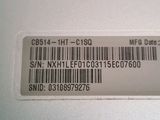 a close up of a label on a computer keyboard