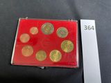 an image of a red box with a lot of coins in it