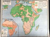 an old map of africa showing the physical features of the land
