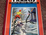 the cover of a book with a picture of a man on a boat