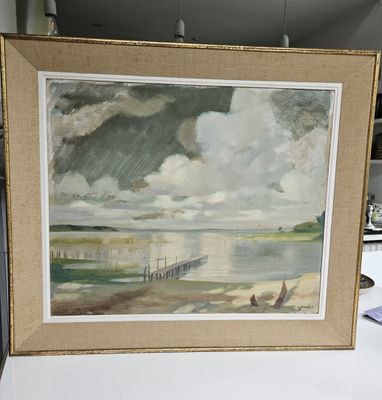 a picture of a picture of a painting on a table