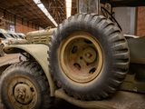 a large truck that is parked in a warehouse