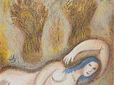 une image représentant un tableau où l'on voit une femme allongée par terre à côté d'un homme et d'un chien