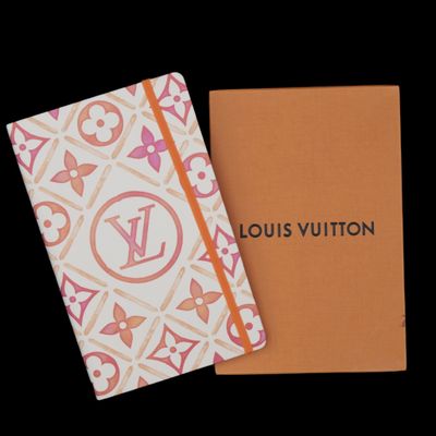 louis vuitton notebook in pink and orange
