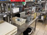 a large kitchen with a lot of stainless steel counter tops