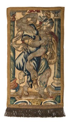 une image représentant une tapisserie sur laquelle figurent un homme et une femme
