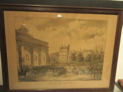 98.59 - Gravure Encadree, Entree Des Francais Dans Berlin EN…