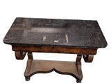 marble top coffee table with wooden base