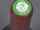 a close up of a bottle of wine with a label on it