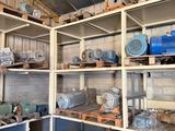 many shelves with different types of machinery on them