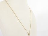 a gold necklace on a mannequin torso with a white background