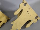 two pieces of wood that have been cut in half