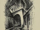 une image d'un dessin en noir et blanc d'un bâtiment