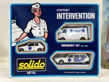 a box with a picture of a nurse and a van