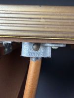 Table de pique-nique pliante en métal et formica jaune, étiq… (photo 5)