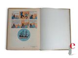 an open book with a picture of a ship on it