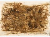 an image of a pile of dry grass on a white surface