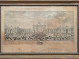 une vieille photo représentant un tableau d'une ville où il y a beaucoup de monde