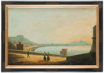 une image représentant une peinture représentant une vue d'une ville au bord de l'eau
