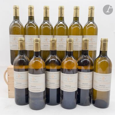 douze bouteilles de vin sont alignées sur une table