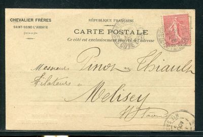 an old postcard with a picture of a man on it