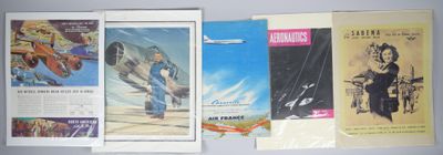 Réunion d'affichettes cartonnées ou contrecollées sur le thè…