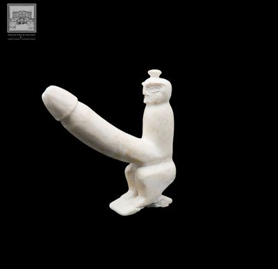 Statuette représentant la fertilité, marbre blanc, dim.