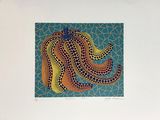 a picture of a picture of an octopus on a blue background