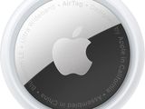 an apple logo on the back of a button