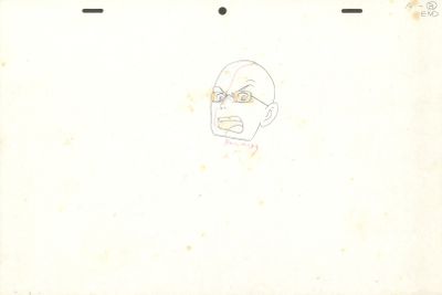 un dessin du visage d'un homme sur une feuille de papier