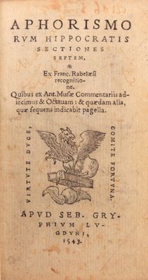 an old book with a picture of an eagle on it