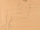 l'image d'un dessin représentant une femme assise sur une chaise
