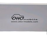 a close up of a white box with a logo on it