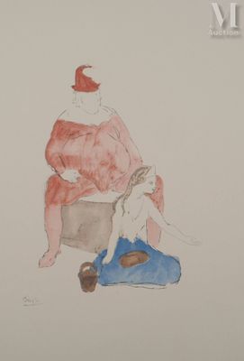 dessin représentant une femme assise sur une chaise avec un chat