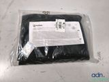 a bag of black fabric on a table