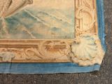 a picture of a painting on the ground with a picture of a boat