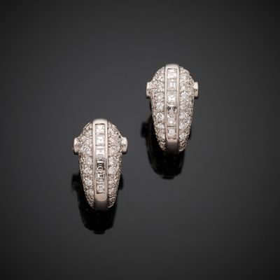 pair of art deco diamond earrings