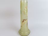an image of a vase with flowers painted on it on a white background