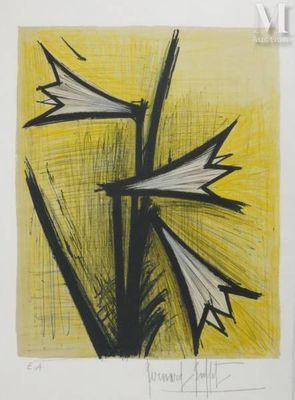 une image représentant un dessin de fleur sur fond jaune