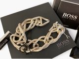 hugo hugo hugo boss bracelet in silver and black