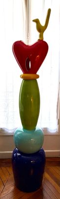 École contemporaine Sculpture Totem en céramique en plusieur…