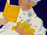 a picture of a poster of a little boy reading a book