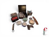 many different items that are sitting on a white surface