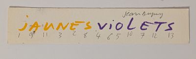 Jean DUPUY (1925-2021). Anagramme, Jaune Violet.