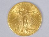 an image of a gold coin with a woman on it