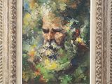 un tableau représentant un vieil homme barbu